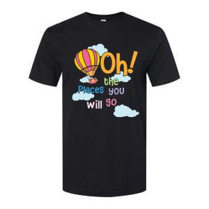 Hot Air Balloon Oh The Places You’Ll Go When You Read Softstyle CVC T-Shirt