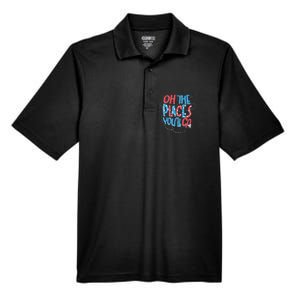 Hot Air Balloon Oh The Places Youll Go When You Read Men's Origin Performance Pique Polo