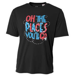 Hot Air Balloon Oh The Places Youll Go When You Read Cooling Performance Crew T-Shirt