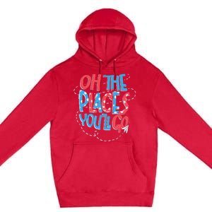 Hot Air Balloon Oh The Places Youll Go When You Read Premium Pullover Hoodie