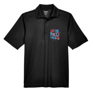 Hot Air Balloon Oh The Places You’Ll Go When You Read Men's Origin Performance Pique Polo