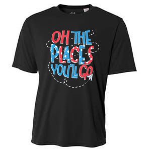 Hot Air Balloon Oh The Places You’Ll Go When You Read Cooling Performance Crew T-Shirt