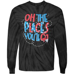 Hot Air Balloon Oh The Places You’Ll Go When You Read Tie-Dye Long Sleeve Shirt