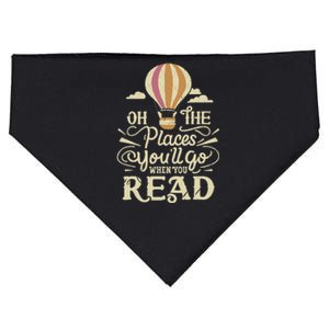 Hot Air Balloon Oh The Places You’Ll Go When You Read USA-Made Doggie Bandana