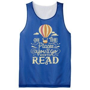 Hot Air Balloon Oh The Places You’Ll Go When You Read Mesh Reversible Basketball Jersey Tank