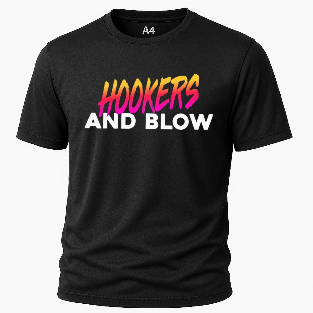 Hookers And Blow Funny Meme Cooling Performance Crew T-Shirt