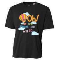 Hot Air Balloon Oh The Places You’Ll Go When You Read Cooling Performance Crew T-Shirt