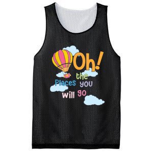 Hot Air Balloon Oh The Places You’Ll Go When You Read Mesh Reversible Basketball Jersey Tank