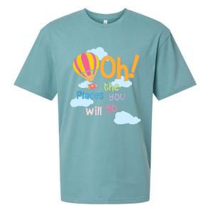 Hot Air Balloon Oh The Places You’Ll Go When You Read Sueded Cloud Jersey T-Shirt