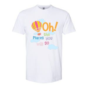 Hot Air Balloon Oh The Places You’Ll Go When You Read Softstyle CVC T-Shirt