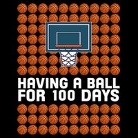 Having A Ball For 100 Days Of School Basketball Apron