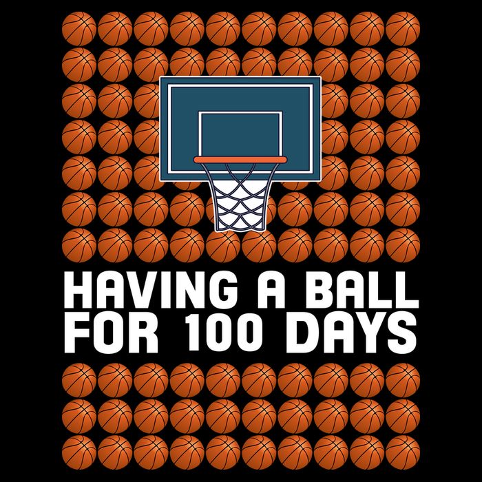 Having A Ball For 100 Days Of School Basketball Apron