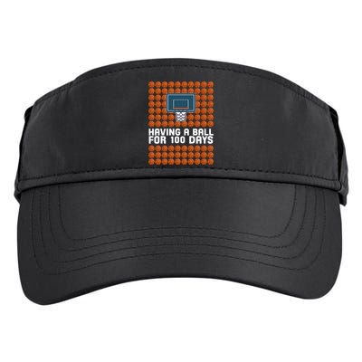 Having A Ball For 100 Days Of School Basketball Adult Drive Performance Visor