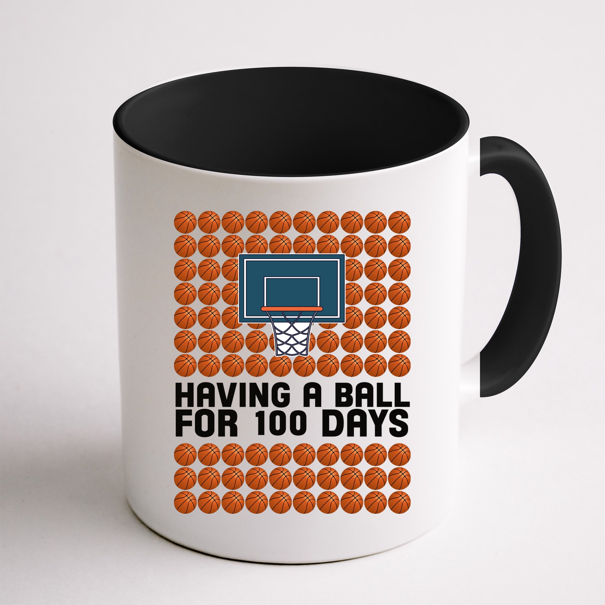 Having A Ball For 100 Days Of School Basketball Mug