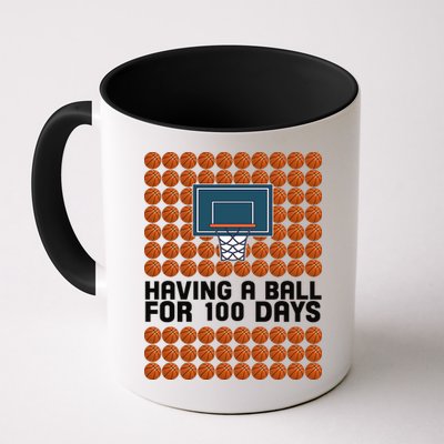 Having A Ball For 100 Days Of School Basketball Mug