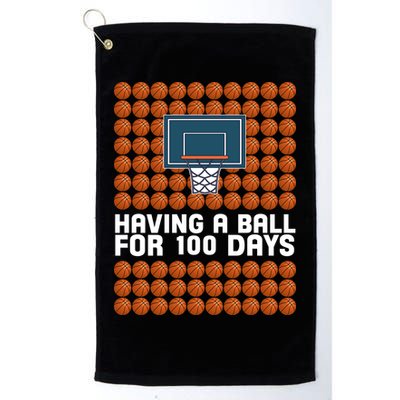 Having A Ball For 100 Days Of School Basketball Golf Towel