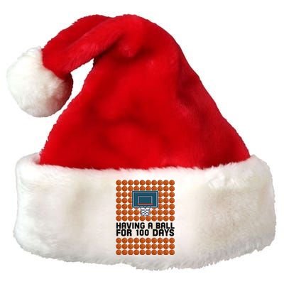 Having A Ball For 100 Days Of School Basketball Premium Christmas Santa Hat