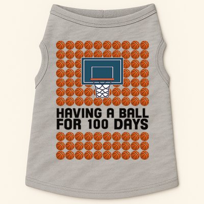Having A Ball For 100 Days Of School Basketball Doggie Tank
