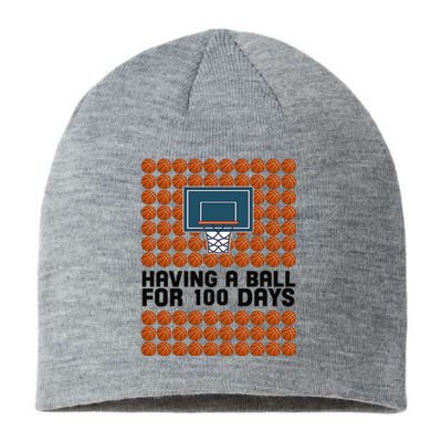 Having A Ball For 100 Days Of School Basketball Sustainable Beanie