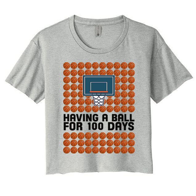 Having A Ball For 100 Days Of School Basketball Crop Top