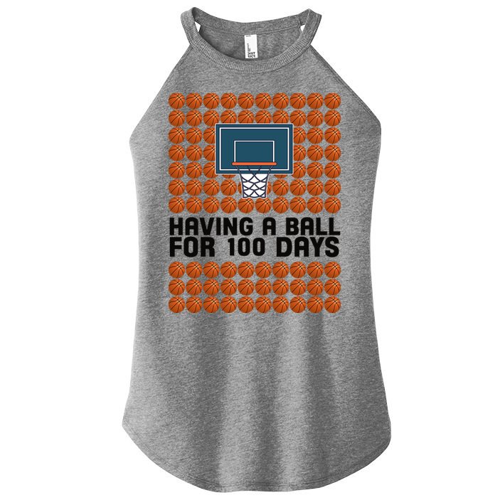 Having A Ball For 100 Days Of School Basketball Women's Perfect Tri Rocker Tank