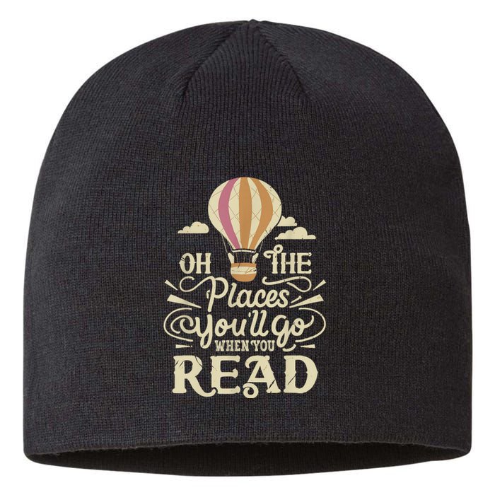 Hot Air Balloon Oh The Places You’Ll Go When You Read Sustainable Beanie