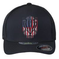 Hot Air Balloon Vintage Usa Flag Flexfit Unipanel Trucker Cap