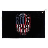 Hot Air Balloon Vintage Usa Flag Grommeted Golf Towel