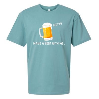 Have A Beer With Me | Beer Day Sueded Cloud Jersey T-Shirt