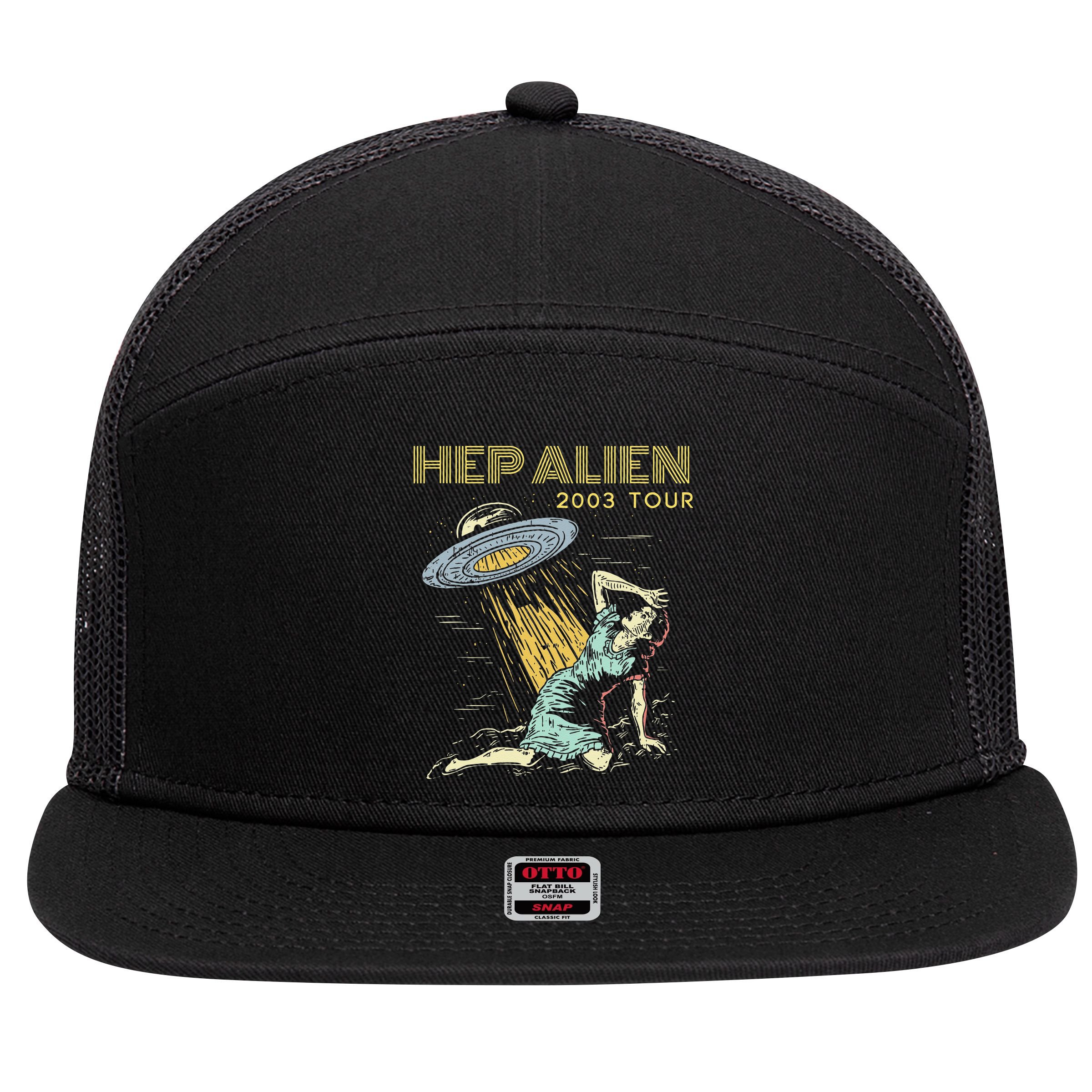 Hep Alien Band Pop Culture 7 Panel Mesh Trucker Snapback Hat