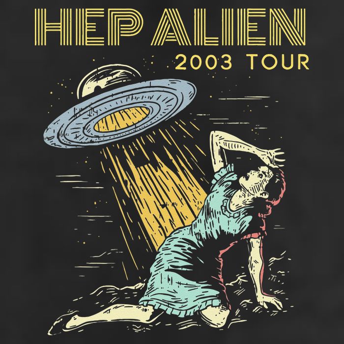 Hep Alien Band Pop Culture 7 Panel Mesh Trucker Snapback Hat