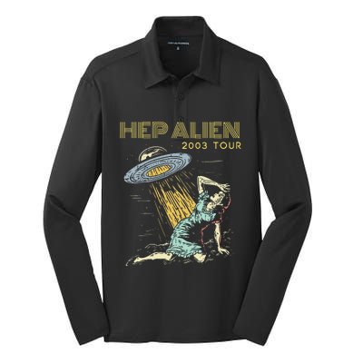 Hep Alien Band Pop Culture Silk Touch Performance Long Sleeve Polo