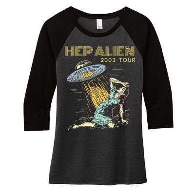 Hep Alien Band Pop Culture Women's Tri-Blend 3/4-Sleeve Raglan Shirt