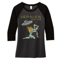 Hep Alien Band Pop Culture Women's Tri-Blend 3/4-Sleeve Raglan Shirt