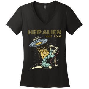 Hep Alien Band Pop Culture Women's V-Neck T-Shirt