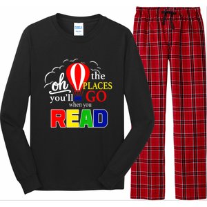 Hot Air Balloon Oh The Places You’Ll Go When You Read Long Sleeve Pajama Set