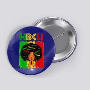 HBCU Afro Black History Girl Historical Black College Button