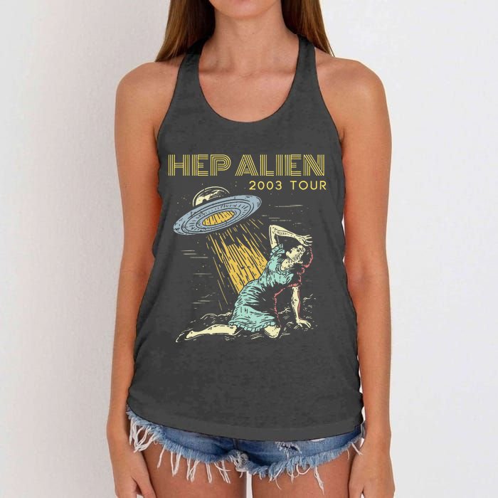 Hep Alien Band Pop Culture Women's Knotted Racerback Tank