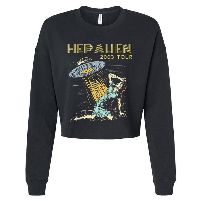 Hep Alien Band Pop Culture Cropped Pullover Crew