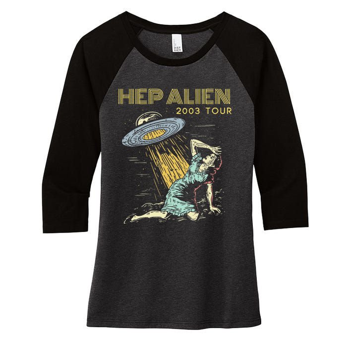 Hep Alien Band Pop Culture Women's Tri-Blend 3/4-Sleeve Raglan Shirt