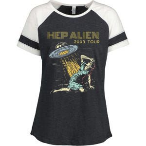 Hep Alien Band Pop Culture Enza Ladies Jersey Colorblock Tee