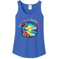 Have A Bussin Summer Bruh Teacher Summer Break Meaningful Gift Ladies Essential Tank