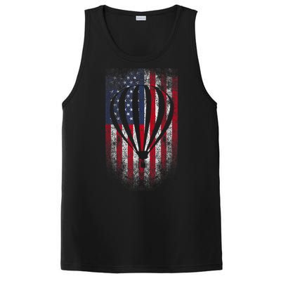 Hot Air Balloon Vintage USA Flag PosiCharge Competitor Tank