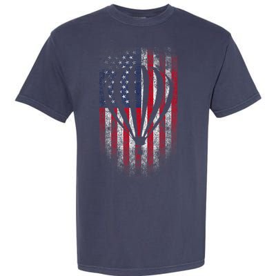 Hot Air Balloon Vintage USA Flag Garment-Dyed Heavyweight T-Shirt