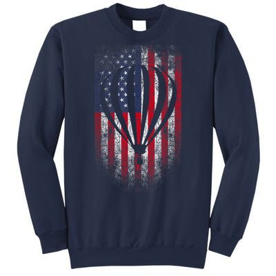 Hot Air Balloon Vintage USA Flag Sweatshirt