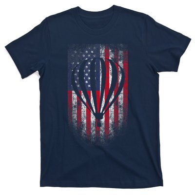 Hot Air Balloon Vintage USA Flag T-Shirt