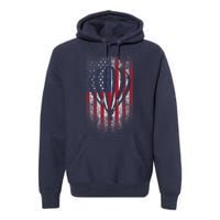 Hot Air Balloon Vintage USA Flag Premium Hoodie