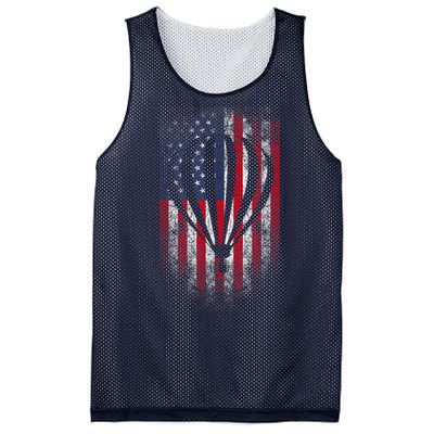 Hot Air Balloon Vintage USA Flag Mesh Reversible Basketball Jersey Tank