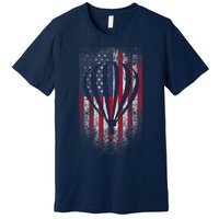 Hot Air Balloon Vintage USA Flag Premium T-Shirt