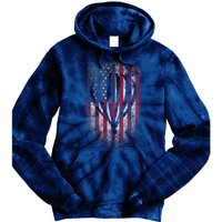 Hot Air Balloon Vintage USA Flag Tie Dye Hoodie